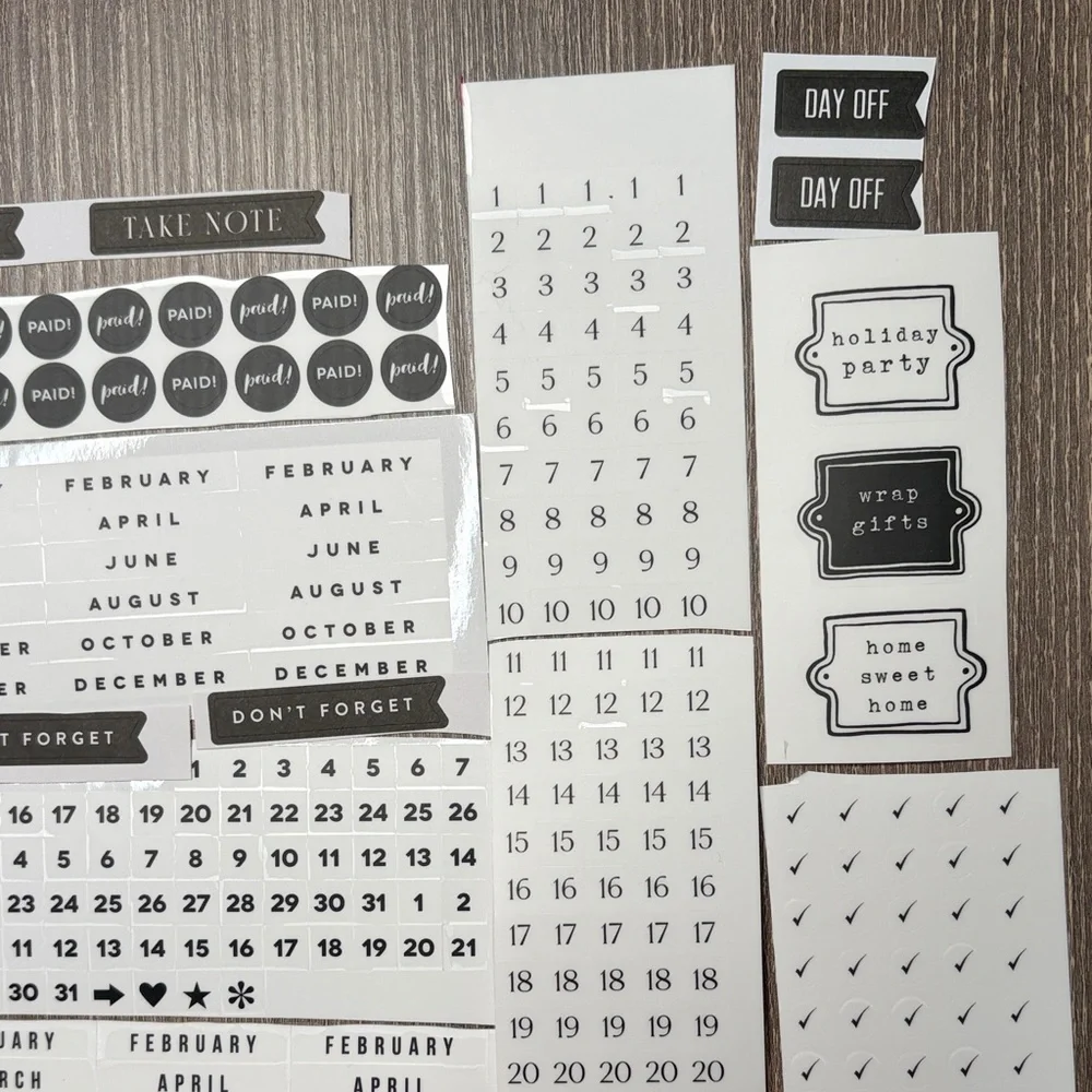 ❤️$5 Black and White Not So Mystery Happy Planner Sticker Set